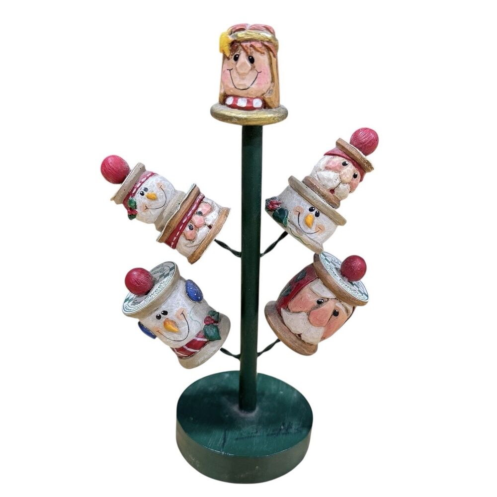 Eddie Walker Life's Little Gifts Sewing Spools Christmas Tree Folk Art Country